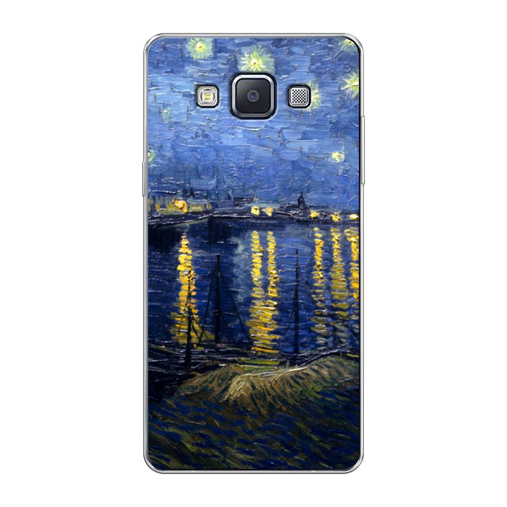 

Чехол на Samsung Galaxy A5 "Звездная ночь над Роной", Синий;желтый, 20450-4