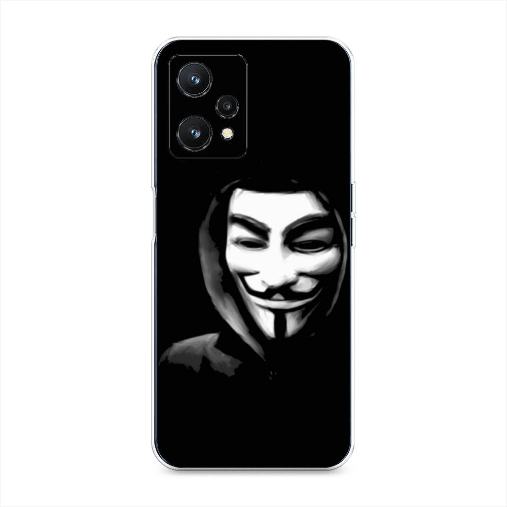 

Силиконовый чехол "Анонимус" на Realme 9 5G, Черный;белый