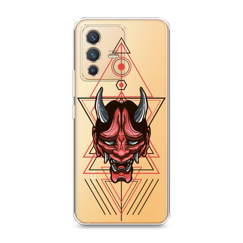 

Чехол на Vivo V23 "Hanya Oni mask", Серый;красный;черный, 266050-4
