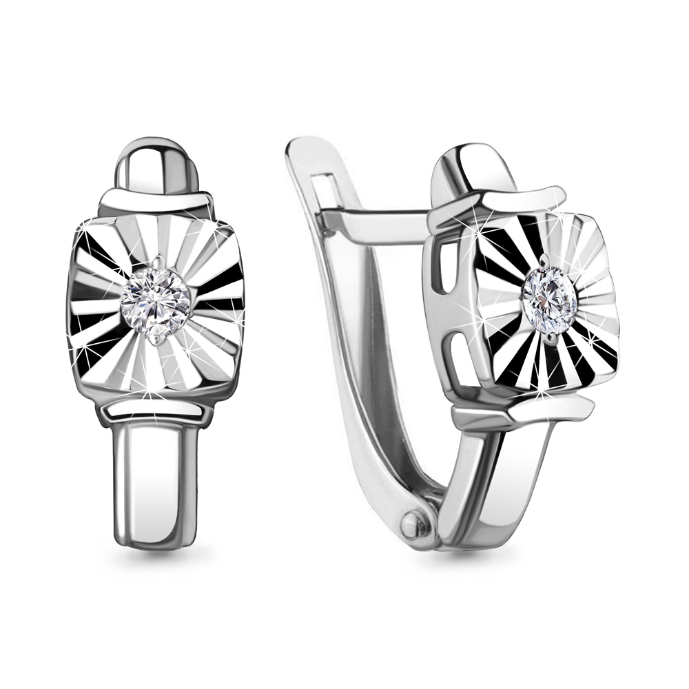 

Серьги из серебра с фианитом Aquamarine Aquamarine 48884_925_р, 48884_925_р
