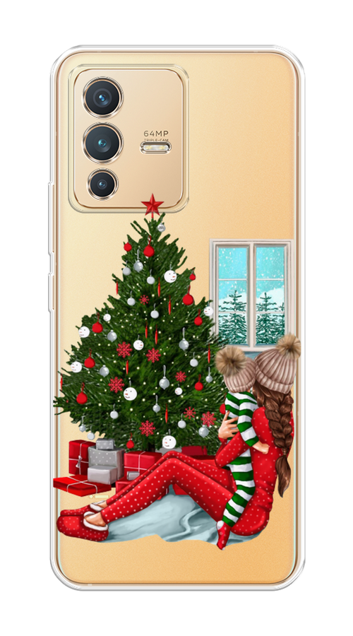 

Чехол на Vivo V23 "Новый год с мамой", Красный;зеленый;голубой, 266050-6