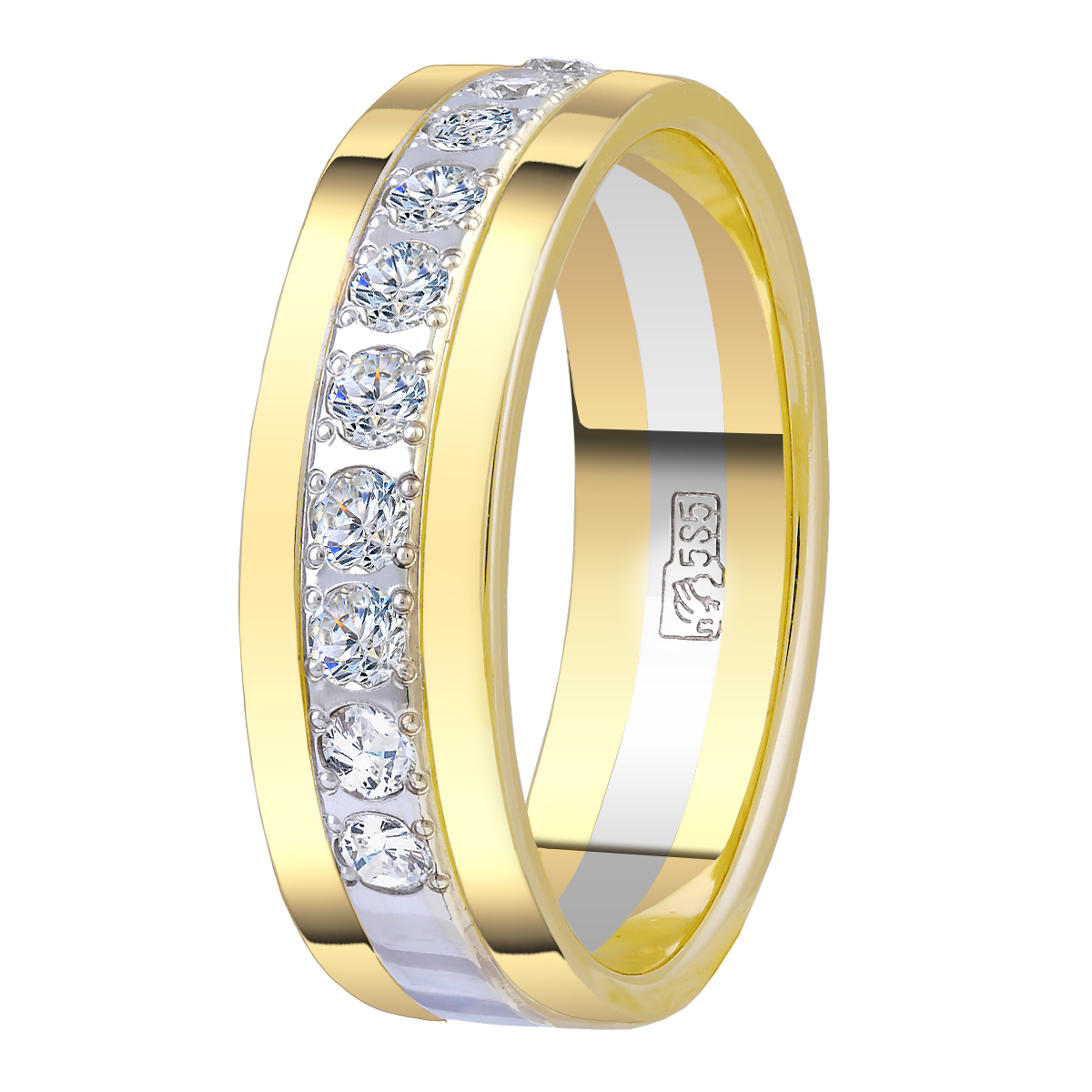 

Кольцо обручальное из золота р.18 Azade 10-517-ЖБ, бриллиант, 10-517-ЖБ