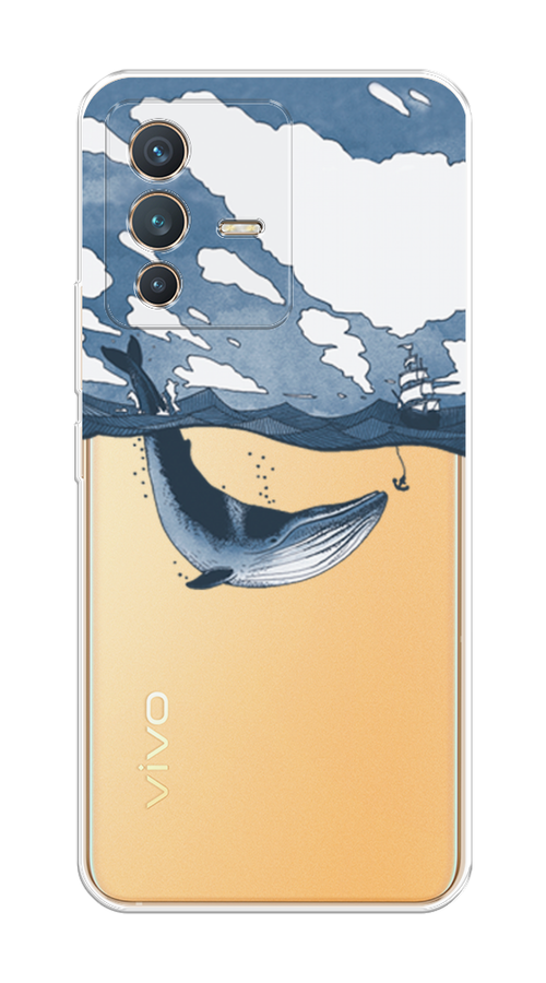 

Чехол на Vivo V23 "Большой кит", Синий, 266050-1