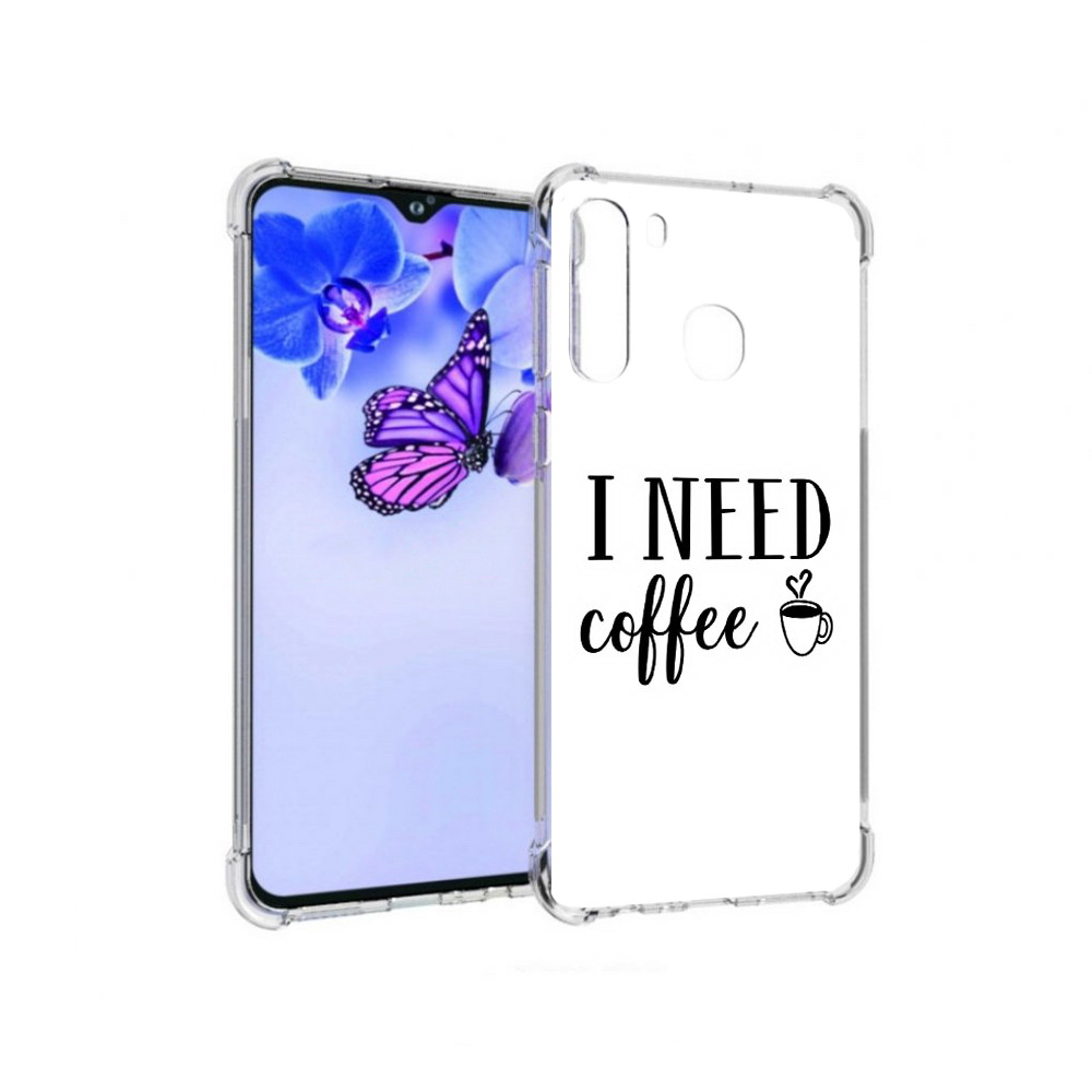 

Чехол MyPads Tocco для Samsung Galaxy A21 Мне нужен кофе (PT226904.547.121), Прозрачный, Tocco