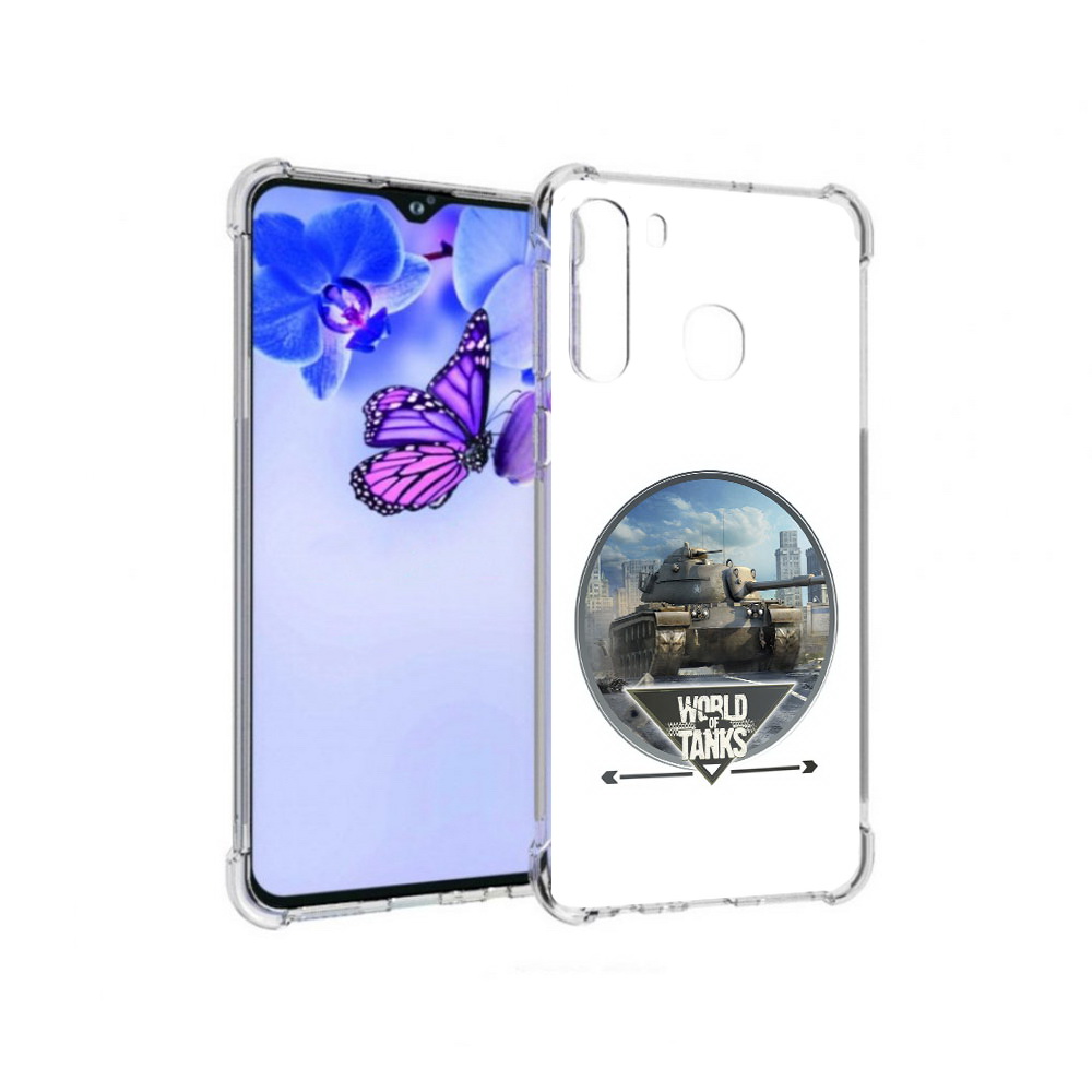 

Чехол MyPads Tocco для Samsung Galaxy A21 Мир танков (PT226904.547.119), Прозрачный, Tocco