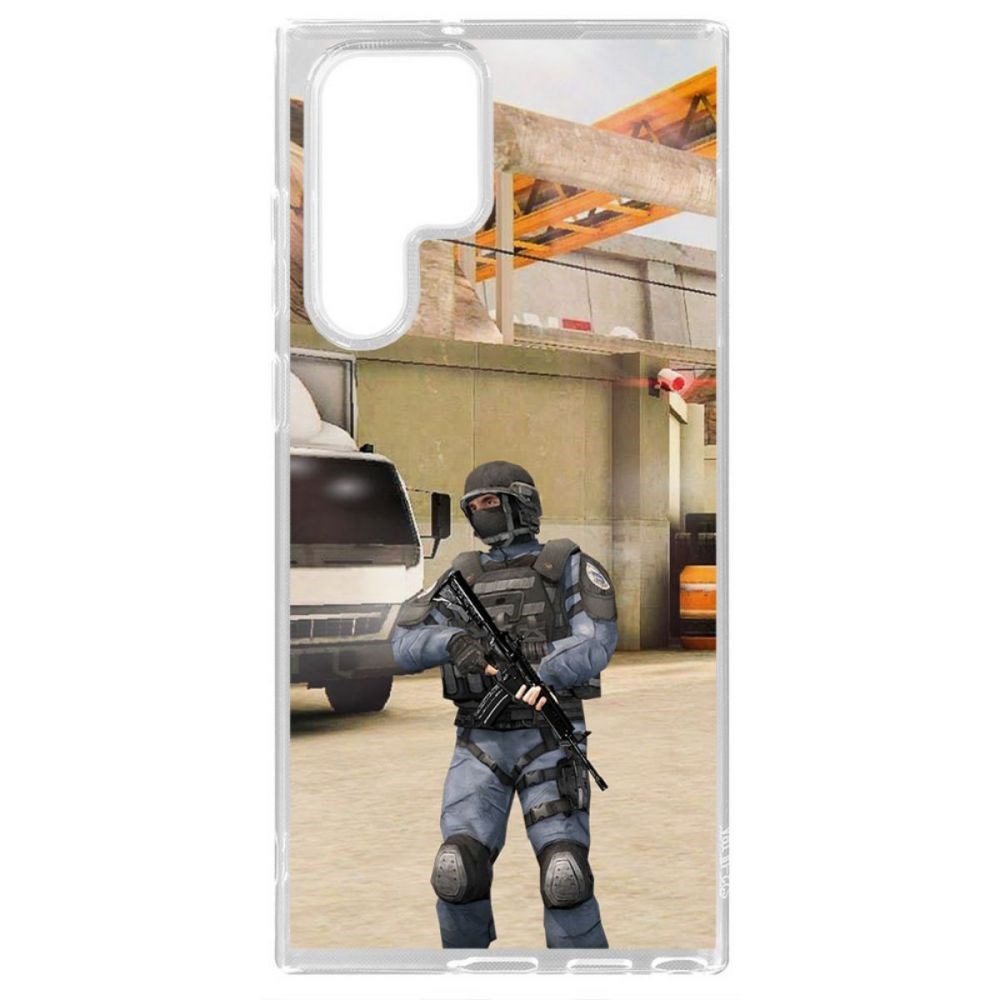 

Чехол-накладка Krutoff Standoff 2 - GIGN для Samsung Galaxy S22 Ultra (S908), Прозрачный