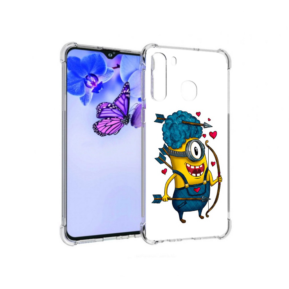 

Чехол MyPads Tocco для Samsung Galaxy A21 Миньон купидон (PT226904.547.117), Прозрачный, Tocco