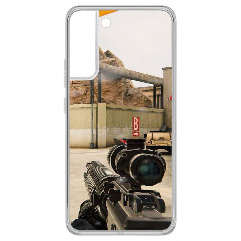 

Чехол-накладка Krutoff Standoff 2 - Оптика для Samsung Galaxy S22+, Прозрачный