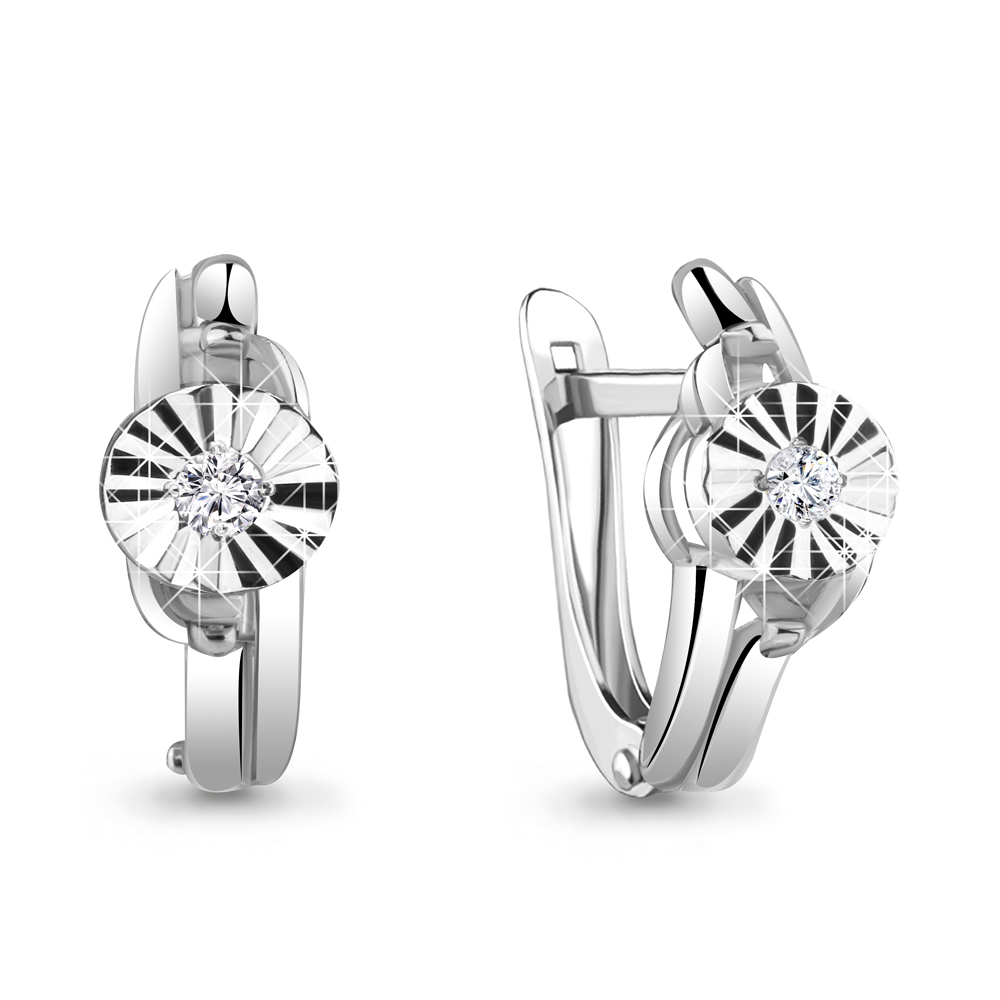 

Серьги из серебра с фианитом Aquamarine Aquamarine 48882_925_р, 48882_925_р