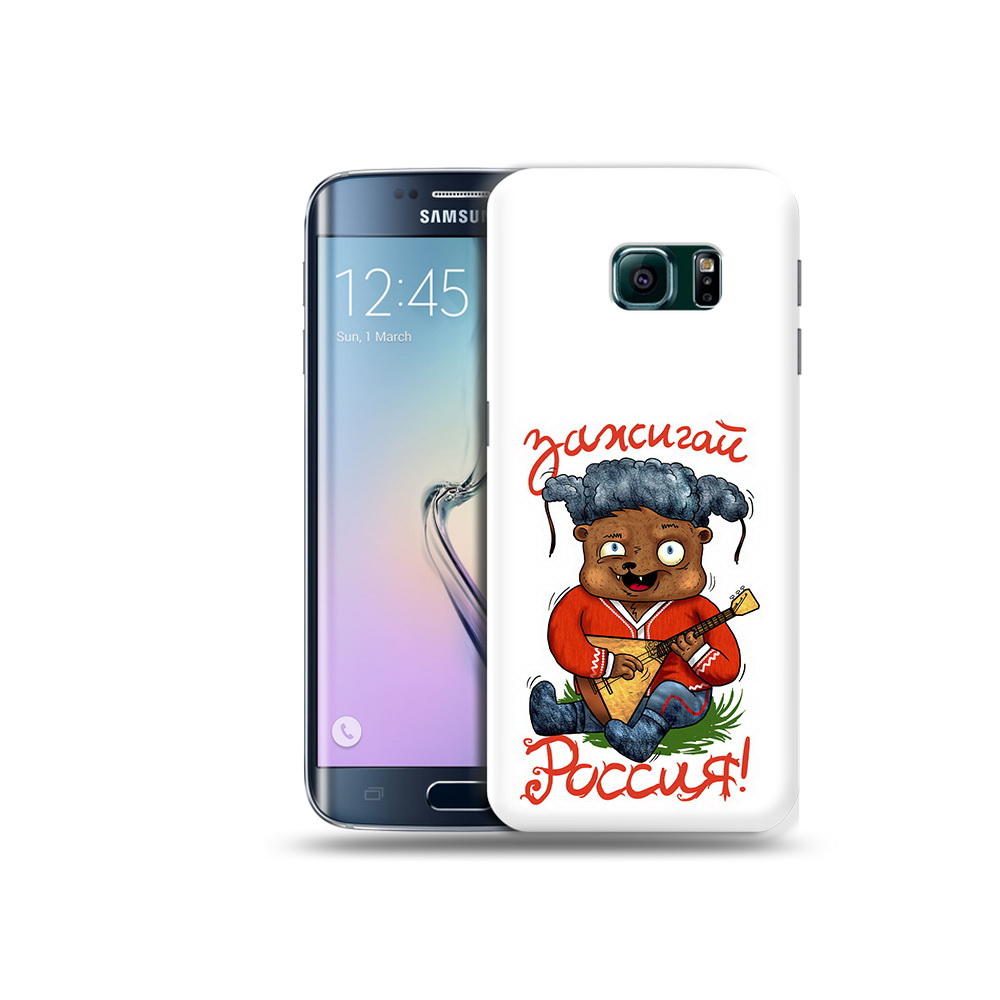 

Чехол MyPads Tocco для Samsung Galaxy S6 Edge Зажигай Россия, Прозрачный, Tocco