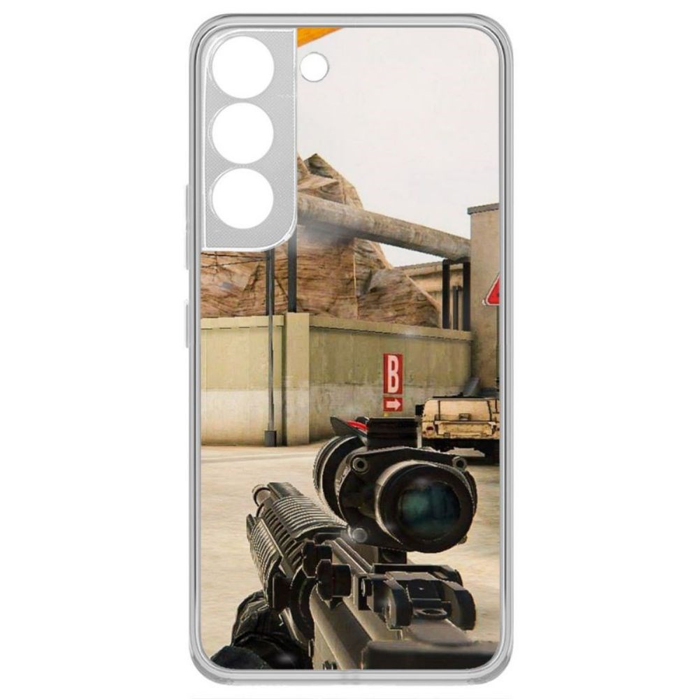 

Чехол-накладка Krutoff Standoff 2 - Оптика для Samsung Galaxy S22, Прозрачный