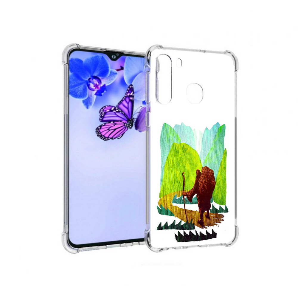 

Чехол MyPads Tocco для Samsung Galaxy A21 Лесная тропа (PT226904.547.106), Прозрачный, Tocco