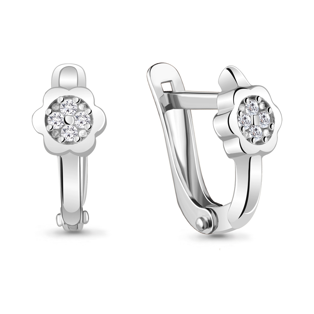

Серьги из серебра с фианитом Aquamarine Aquamarine 48869А_925_р, 48869А_925_р