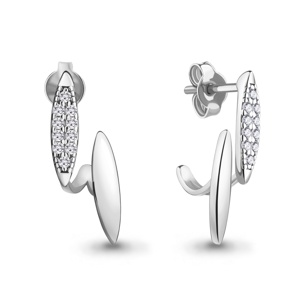

Серьги из серебра с фианитом Aquamarine Aquamarine 48863А_925_р, 48863А_925_р