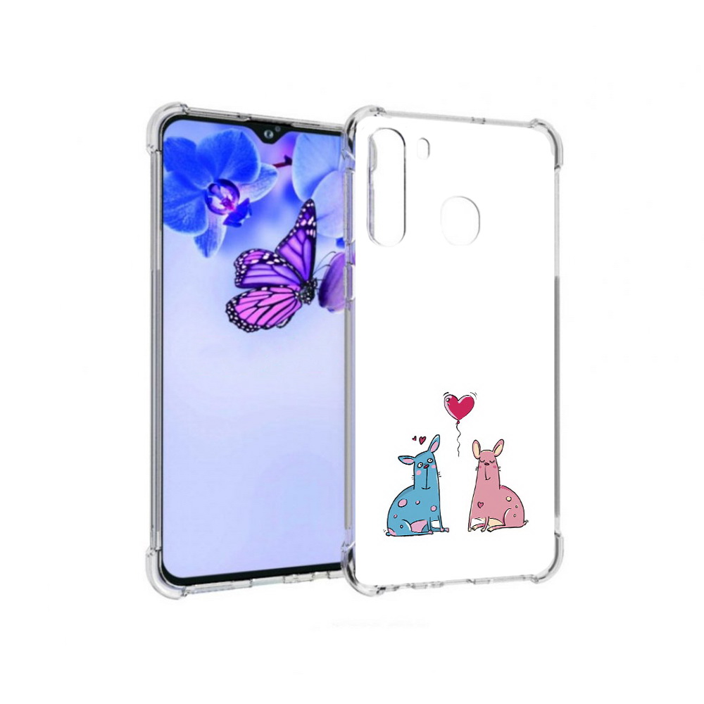 

Чехол MyPads Tocco для Samsung Galaxy A21 Лама любовь (PT226904.547.102), Прозрачный, Tocco