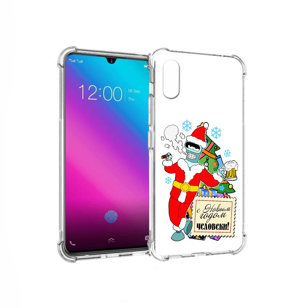 

Чехол MyPads Tocco для Vivo V11 С новым годом человеки (PT117900.427.150), Прозрачный, Tocco