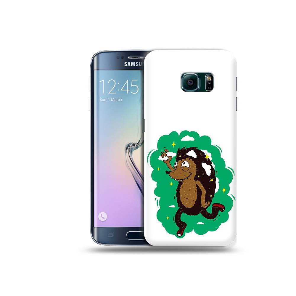 

Чехол MyPads Tocco для Samsung Galaxy S6 Edge Ежик в облаках, Прозрачный, Tocco