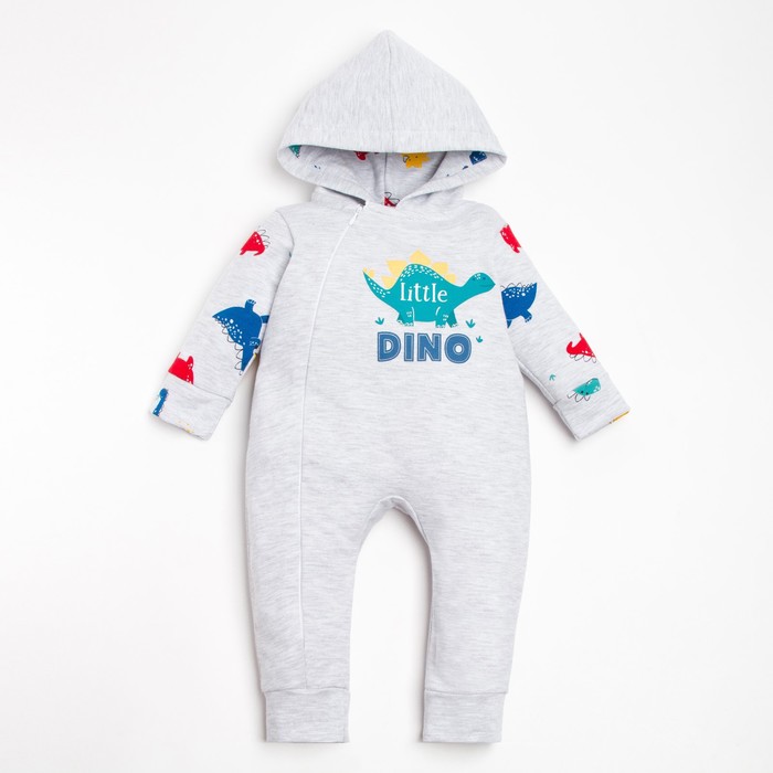 

Комбинезон с капюшоном Крошка Я "Dino", рост 74-80 см, цвет серый, Крошка Я Dino