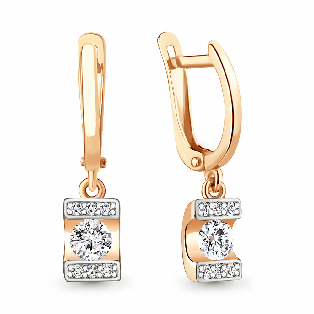 

Серьги из серебра с фианитом Aquamarine Aquamarine 48848А_925_з, 48848А_925_з