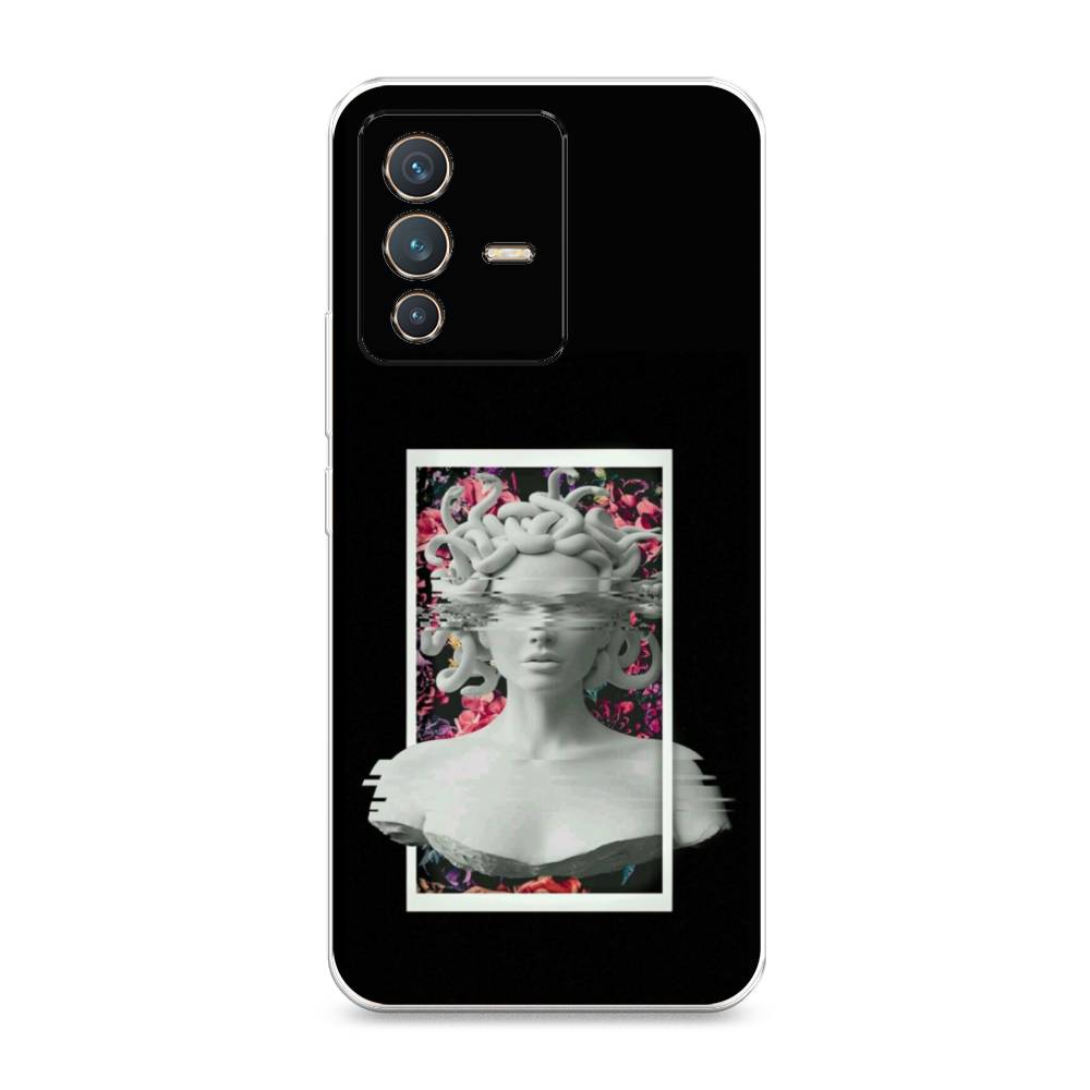 

Чехол на Vivo V23 "Web Punk Медуза Горгона", Черный;серый, 266050-6