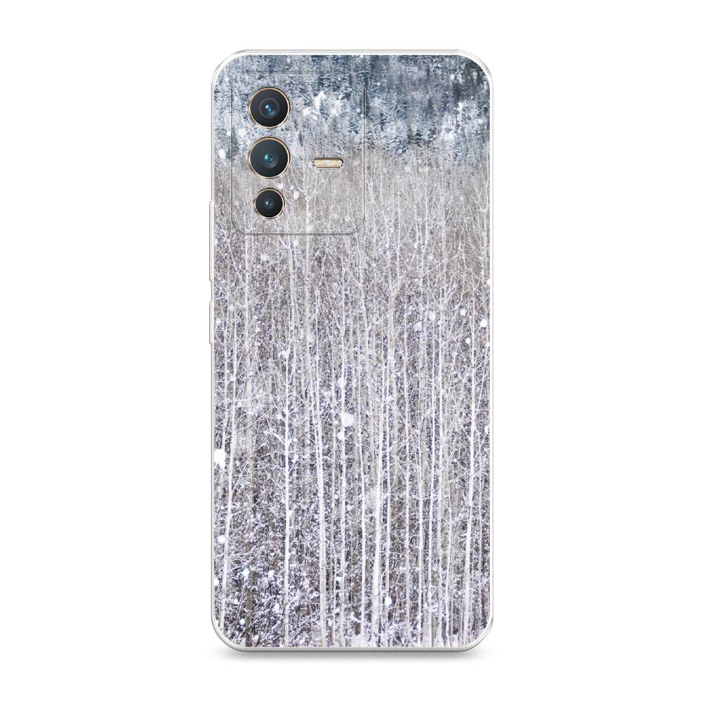 

Чехол на Vivo V23 "Снежный лес", Бежевый;серый;белый, 266050-5