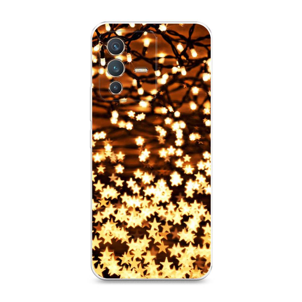 

Чехол на Vivo V23 "Новогодняя гирлянда", Золотистый, 266050-5