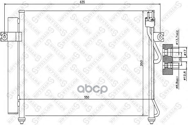 

10-45028-SX_=AVA HY5090=OEHY-976061C350 !радиатор конд. Hyundai Getz 1.6 AT 02>