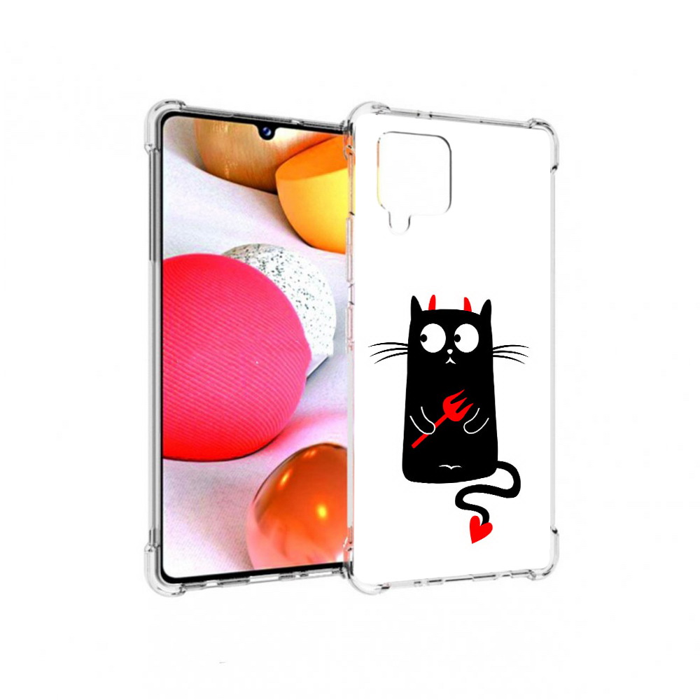 

Чехол MyPads Tocco для Samsung Galaxy A42 Кот демон (PT226910.539.97), Прозрачный, Tocco