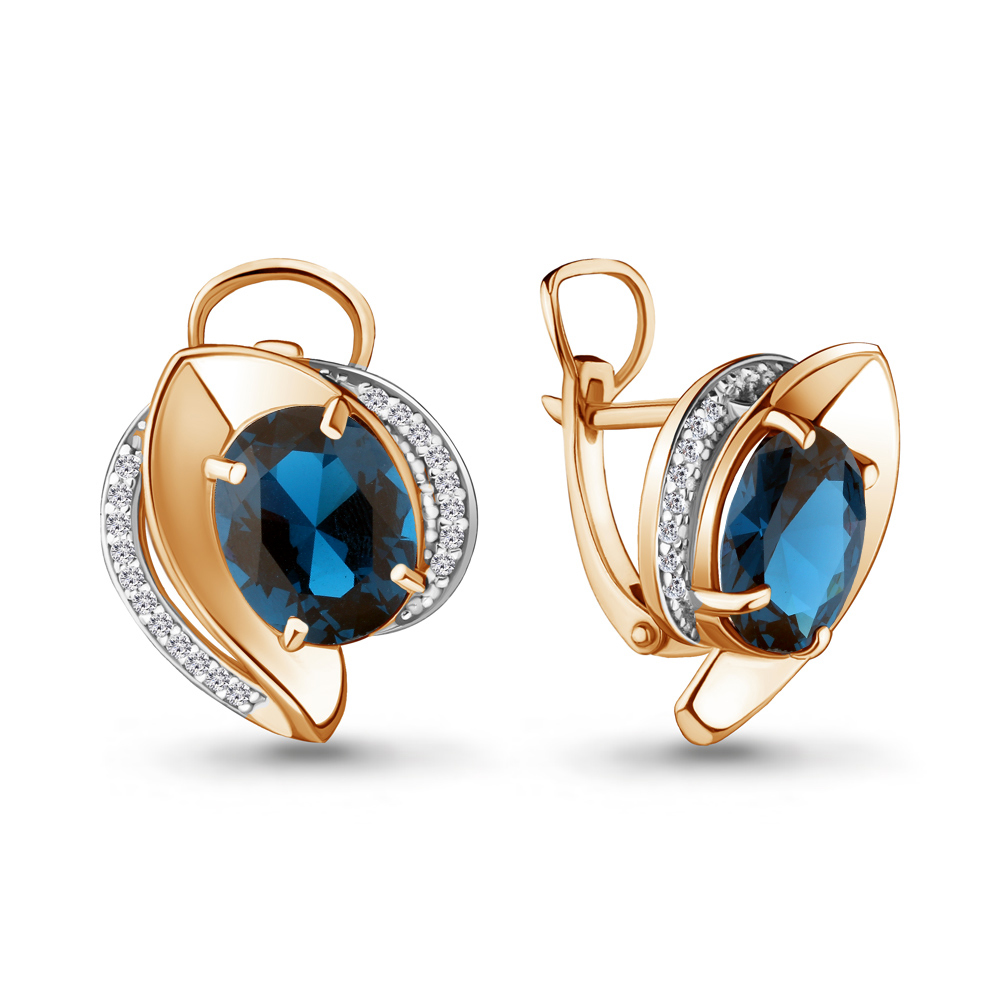 

Серьги из серебра с топазом Aquamarine 4478693А_925_з, 4478693А_925_з
