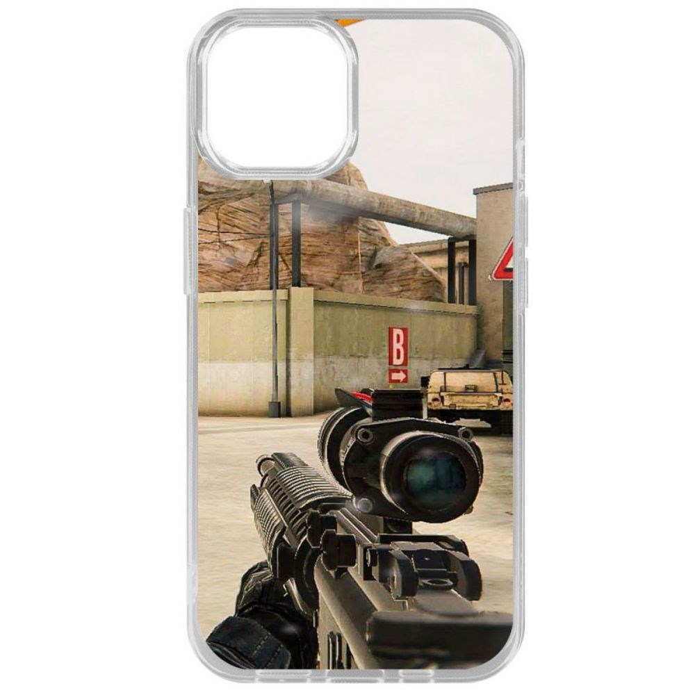 

Чехол-накладка Krutoff Standoff 2 - Оптика для iPhone 14, Прозрачный