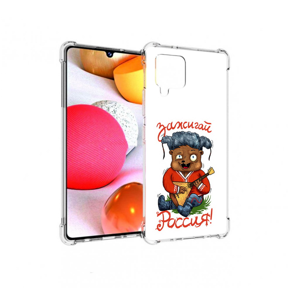 

Чехол MyPads Tocco для Samsung Galaxy A42 Зажигай Россия (PT226910.539.82), Прозрачный, Tocco