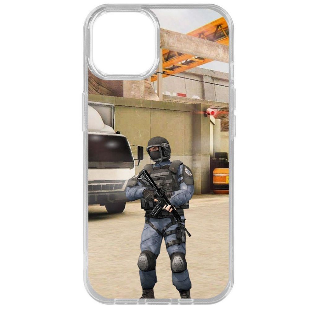 

Чехол-накладка Krutoff Standoff 2 - GIGN для iPhone 14, Прозрачный