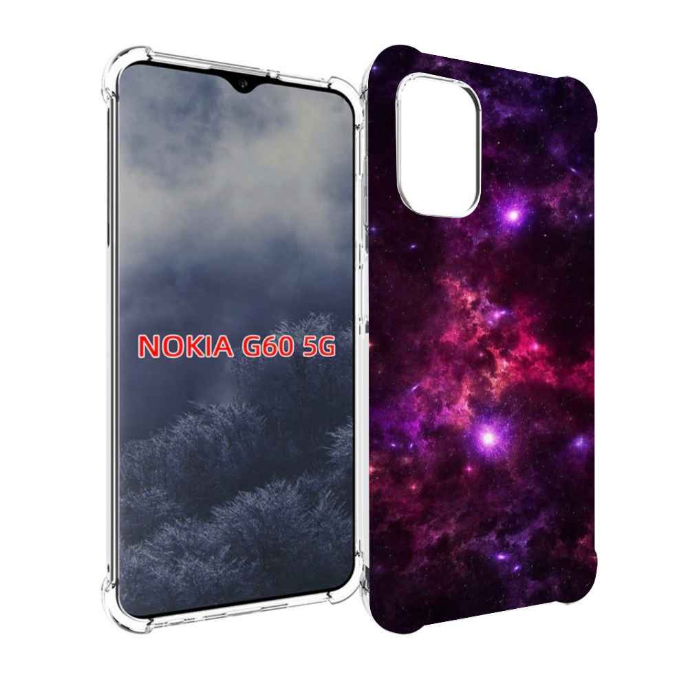 

Чехол MyPads фиолетовый-космос-с-облаками для Nokia G60 5G, Прозрачный, Tocco