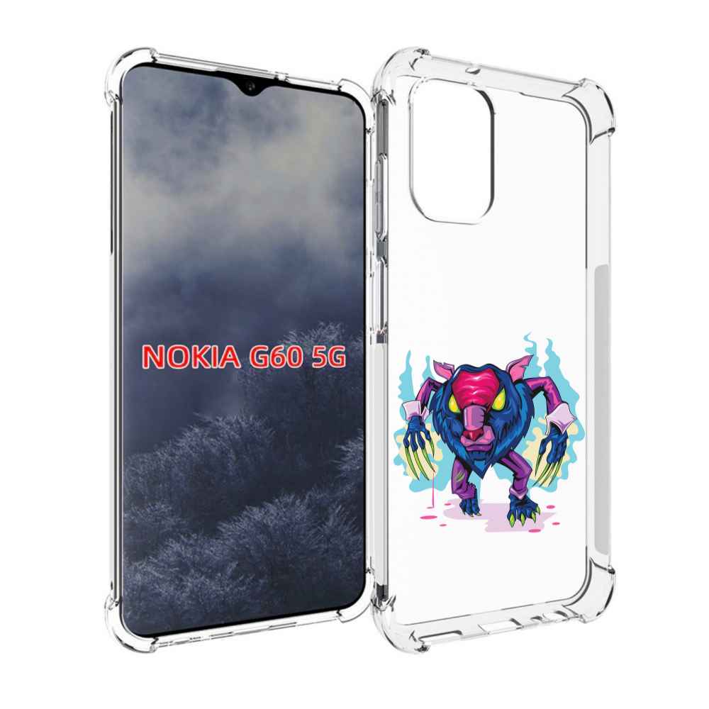 

Чехол MyPads фиолетовая-россомаха для Nokia G60 5G, Прозрачный, Tocco