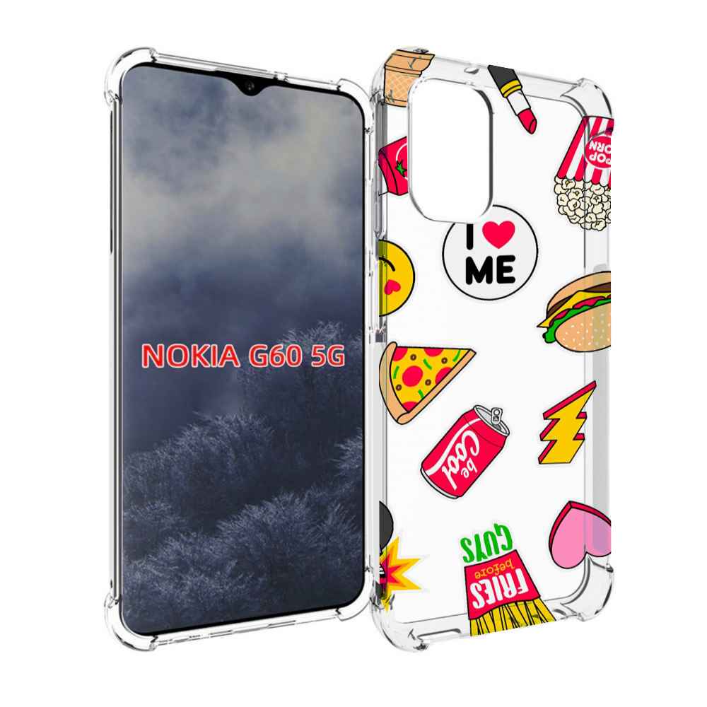 

Чехол MyPads фаст-фуд для Nokia G60 5G, Прозрачный, Tocco