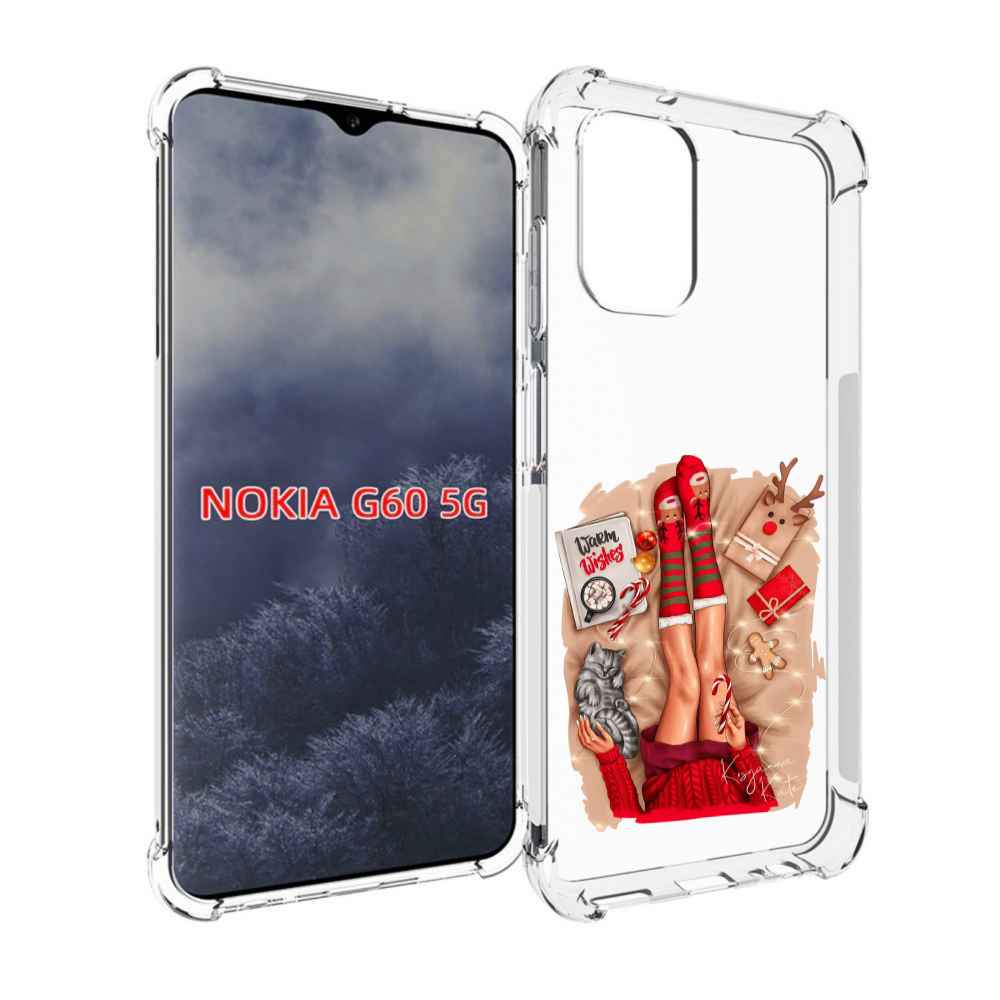 

Чехол MyPads уютный-арт женский для Nokia G60 5G, Прозрачный, Tocco