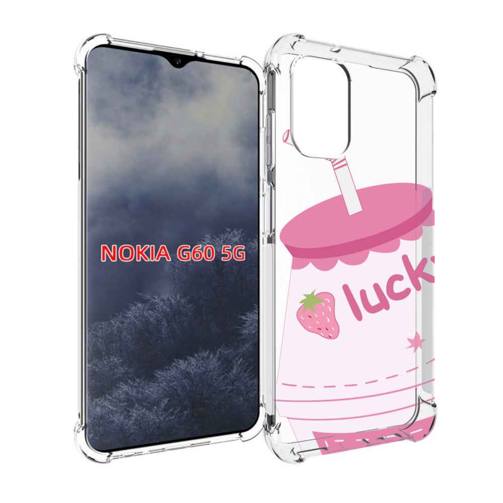 

Чехол MyPads удачный-напиток для Nokia G60 5G, Прозрачный, Tocco