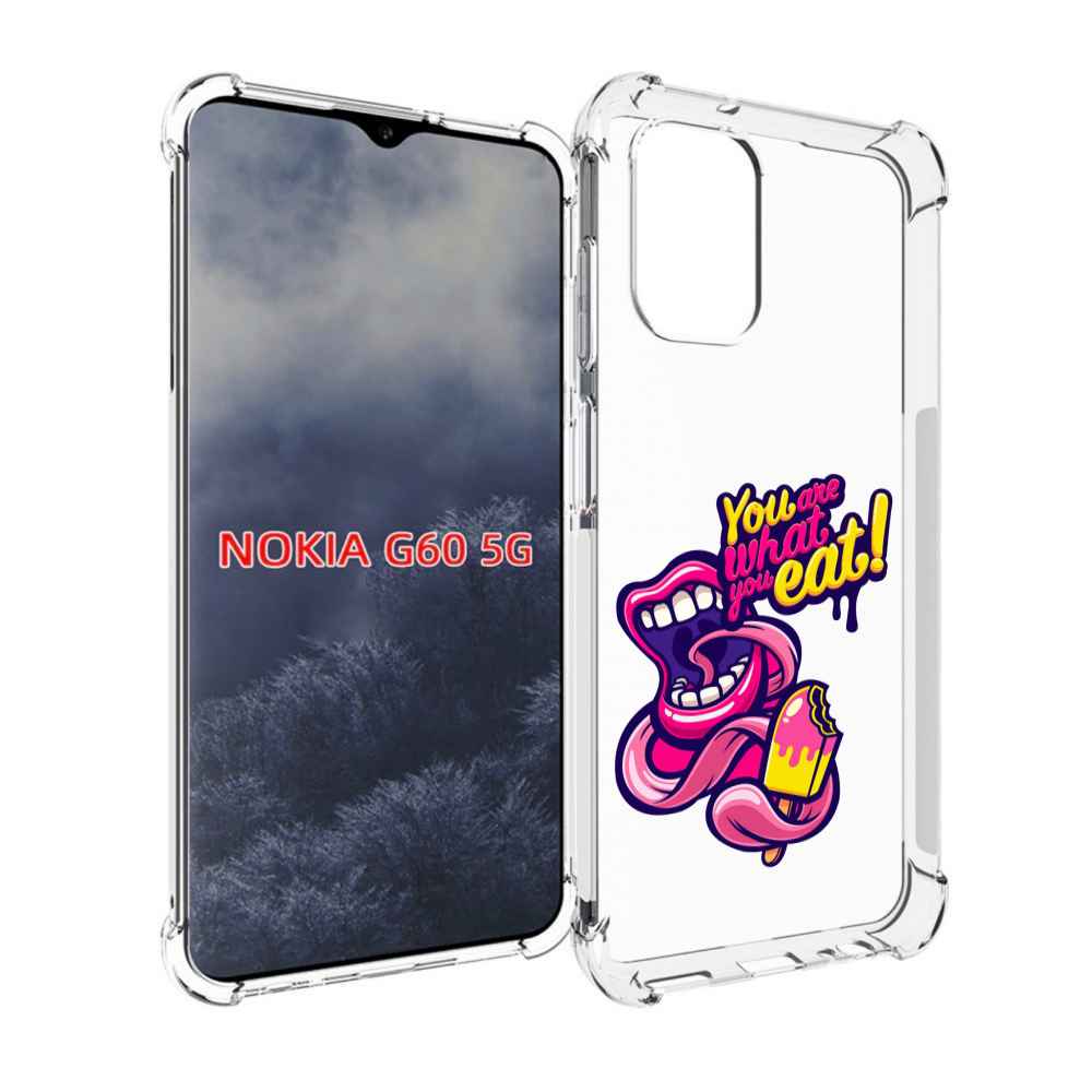 

Чехол MyPads ты-то-что-ты-ешь для Nokia G60 5G, Прозрачный, Tocco