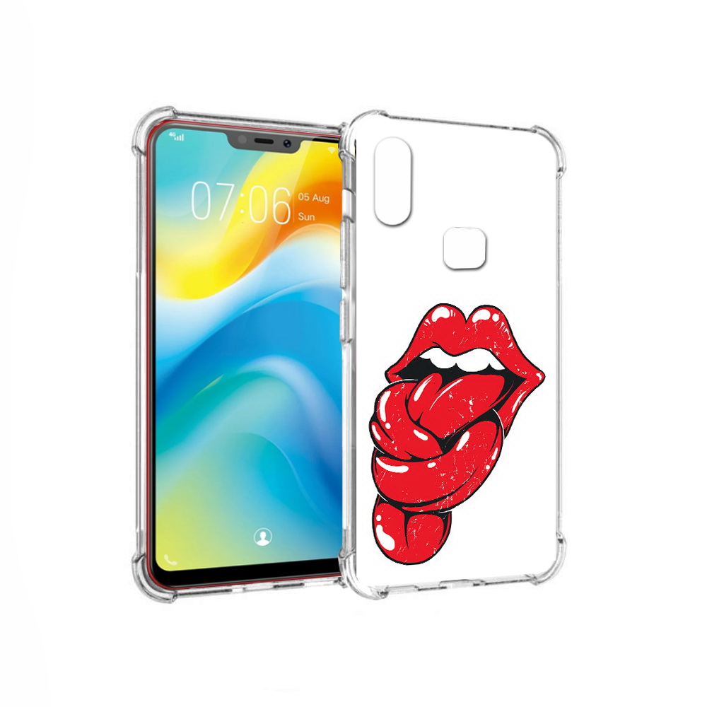 

Чехол MyPads Tocco для Vivo Y85 яркие губы с языком (PT108269.426.705), Прозрачный, Tocco