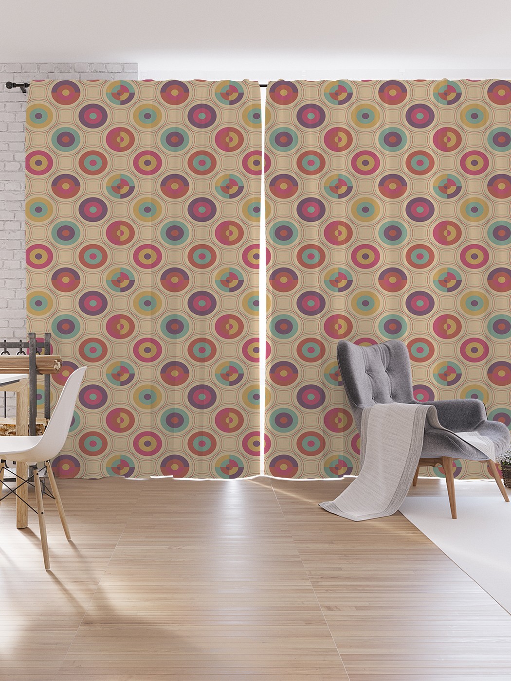 

Шторы под лён JoyArty "Красочные полосы", серия Oxford DeLux, 340х265 см, Красочные полосы