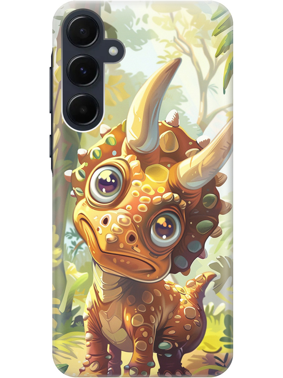

Силиконовый чехол на Samsung Galaxy A35 с рисунком "Малыш-динозавр", Желтый;зеленый, 20012161