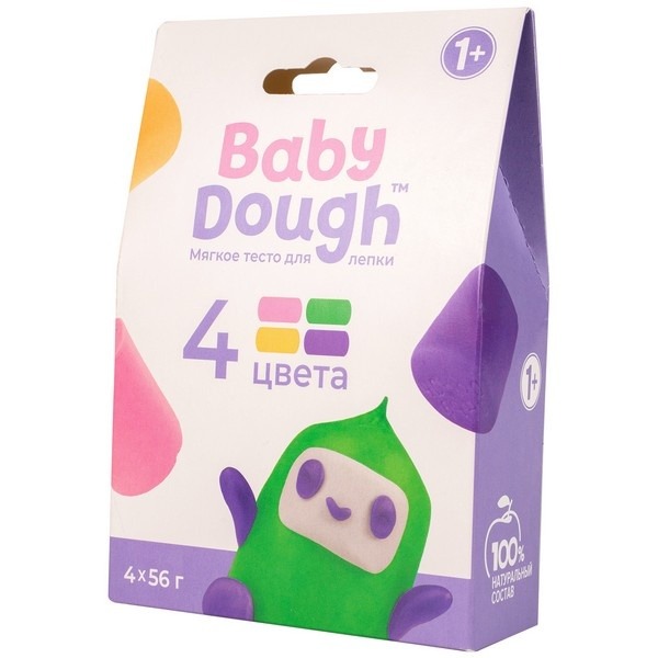 Тесто для лепки Baby Dough Набор 3 240 г 4 цвета 491₽