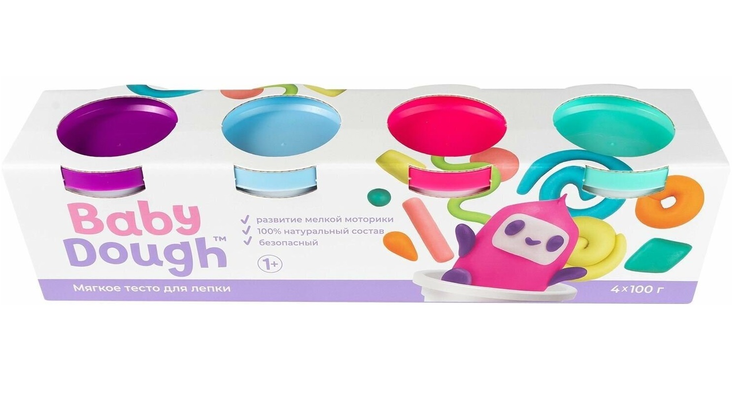 Тесто для лепки Baby Dough Набор 1 240 г 4 цвета 387₽