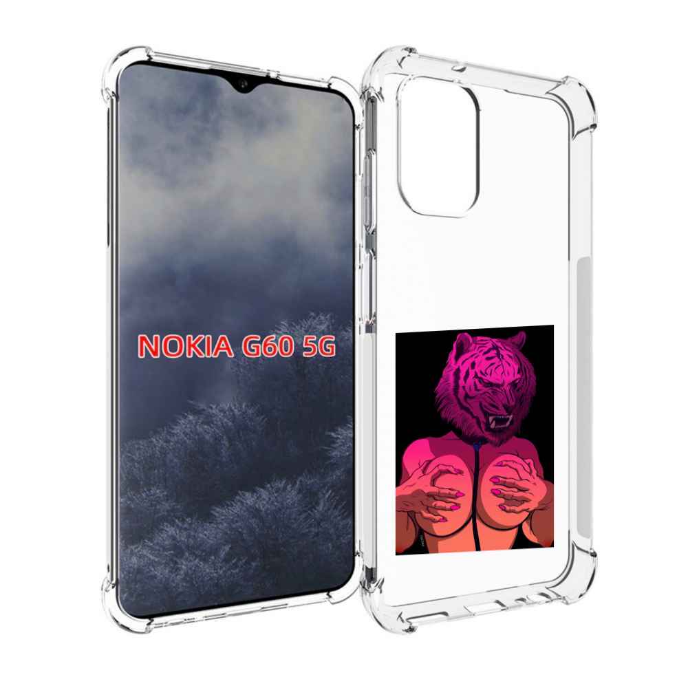 

Чехол MyPads тигр с секретом женский для Nokia G60 5G, Прозрачный, Tocco