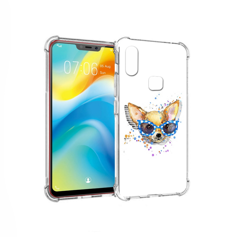 

Чехол MyPads Tocco для Vivo Y85 чихуа-хуа в очках (PT108269.426.691), Прозрачный, Tocco
