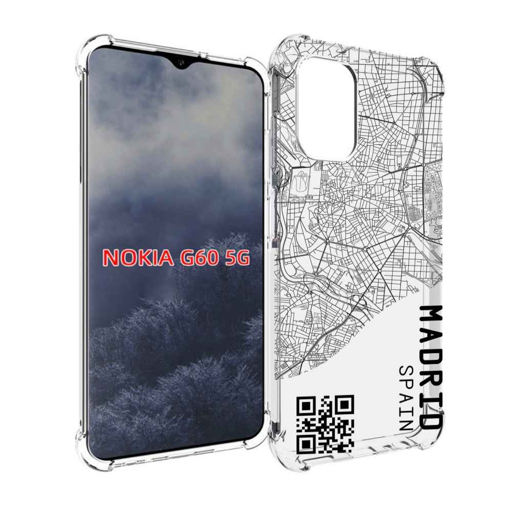 

Чехол MyPads схема-мадрид для Nokia G60 5G, Прозрачный, Tocco