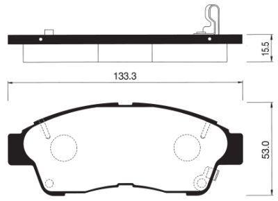 

Колодки дисковые передние \ Toyota Carina E 93-97/Camry 2.2 92-96/Corolla 95-02 HI- SP1110