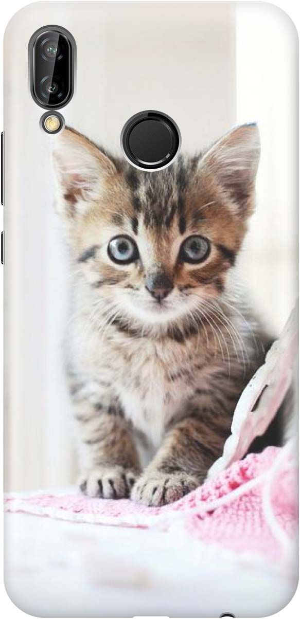

Чехол на Huawei P20 Lite/Nova 3e с принтом "Милый котенок", Белый;коричневый, 829