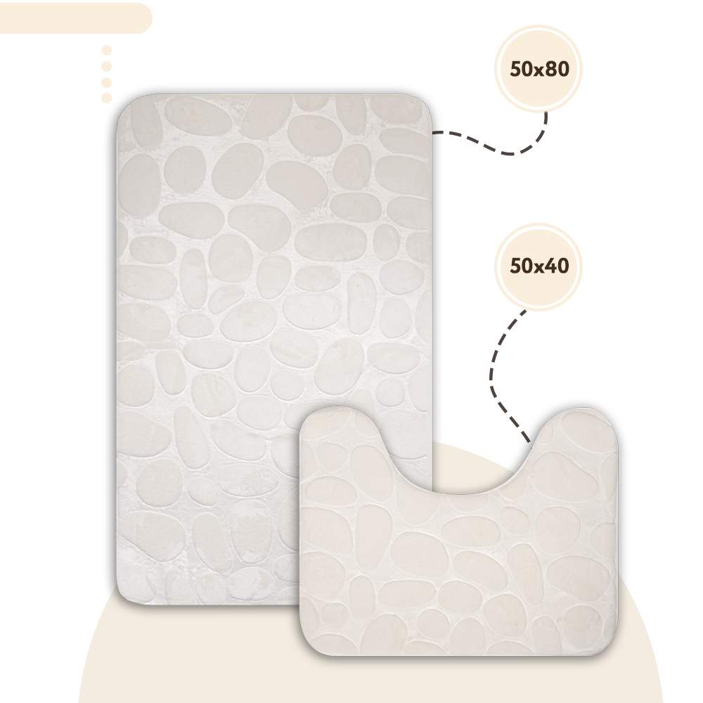 Комплект ковриков для ванны и туалета Karpee Home 2 шт 80х50х40