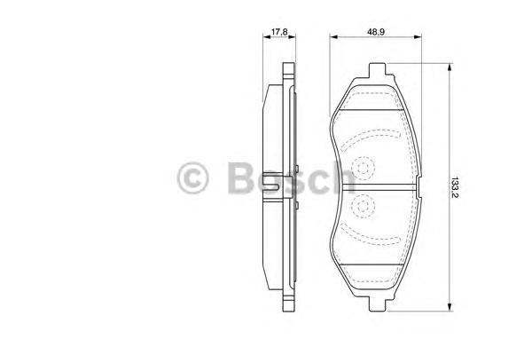 

Тормозные колодки Bosch передние дисковые для Daewoo Kalos 1.2i/1.4i 2002- 986424818